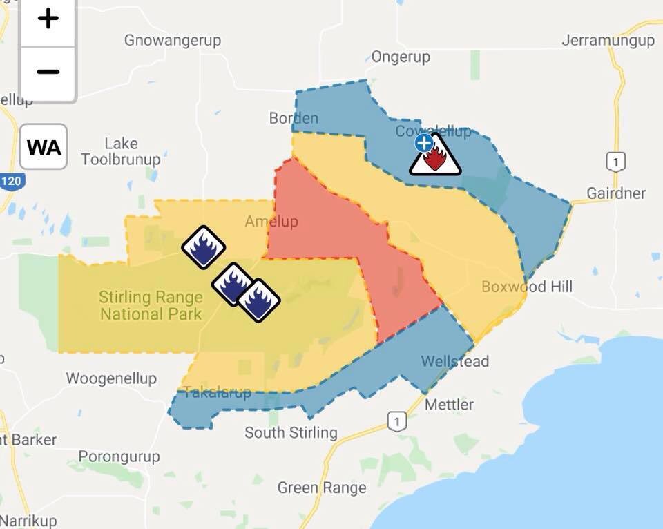 Thinking of all of our communities with this devastating fire that doesn’t seem to be slowing down 

For latest updates visit emergency.wa.gov.au 

Thankyou to all of our fire fighters and volunteers 💞