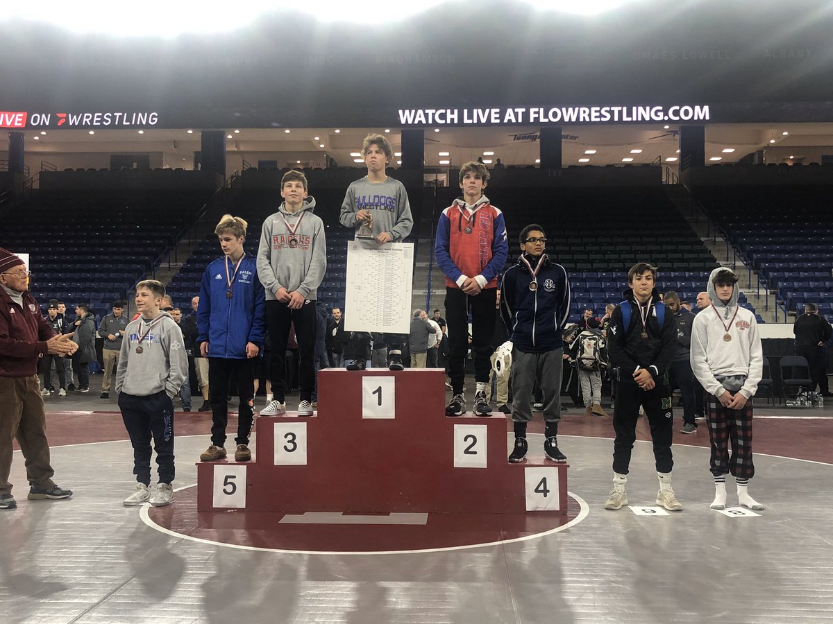 DevilsWrestling's tweet photo. Cam Soda with a late takedown to beat D1 state champ Kinney of Chelmsford 2-1. Cam becomes the 11th Lowell Holiday champ in Burlington history!!
Zack Soda loses a tough one 1-0 to finish 2nd. 
Joe Perna with an 8-0 win to finish 5th. 
@DevilsWrestling finish 17th out of 80 teams! https://t.co/rKmi9kyf1h