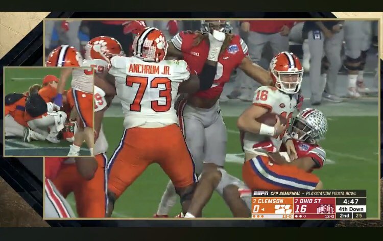 Refs conveniently miss Chase Young’s face mask being grabbed on same play as the “Targeting” hit by Sean Wade.