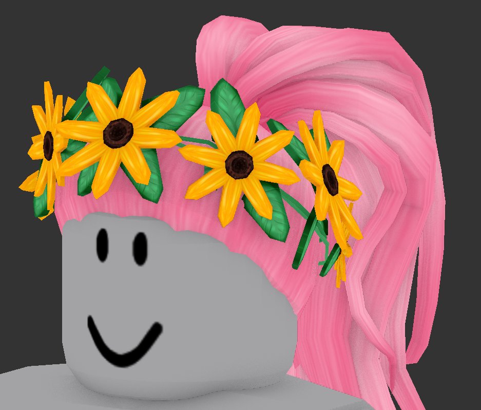 Erythia On Twitter Haven T Done A Flower Crown For A Bit So Weeeeeee Dainty Sunflower Crown Roblox Robloxdev - roblox flower crown code