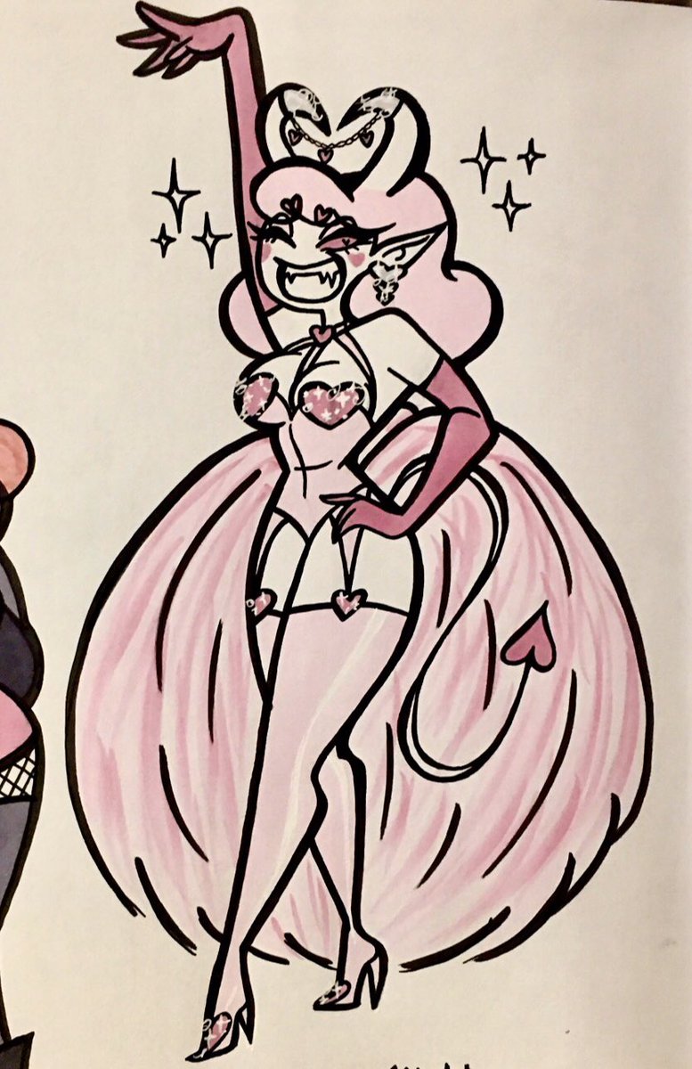 SweetToothDemon's tweet photo. Okay here’s my masterpost of information for my #HazbinHotelOC 
Her name is Sweet Tooth, she is a burlesque dancer with a secret 💋💋
A powerful succubus who died in modern times 💕✨ https://t.co/vlixwm8Mgi