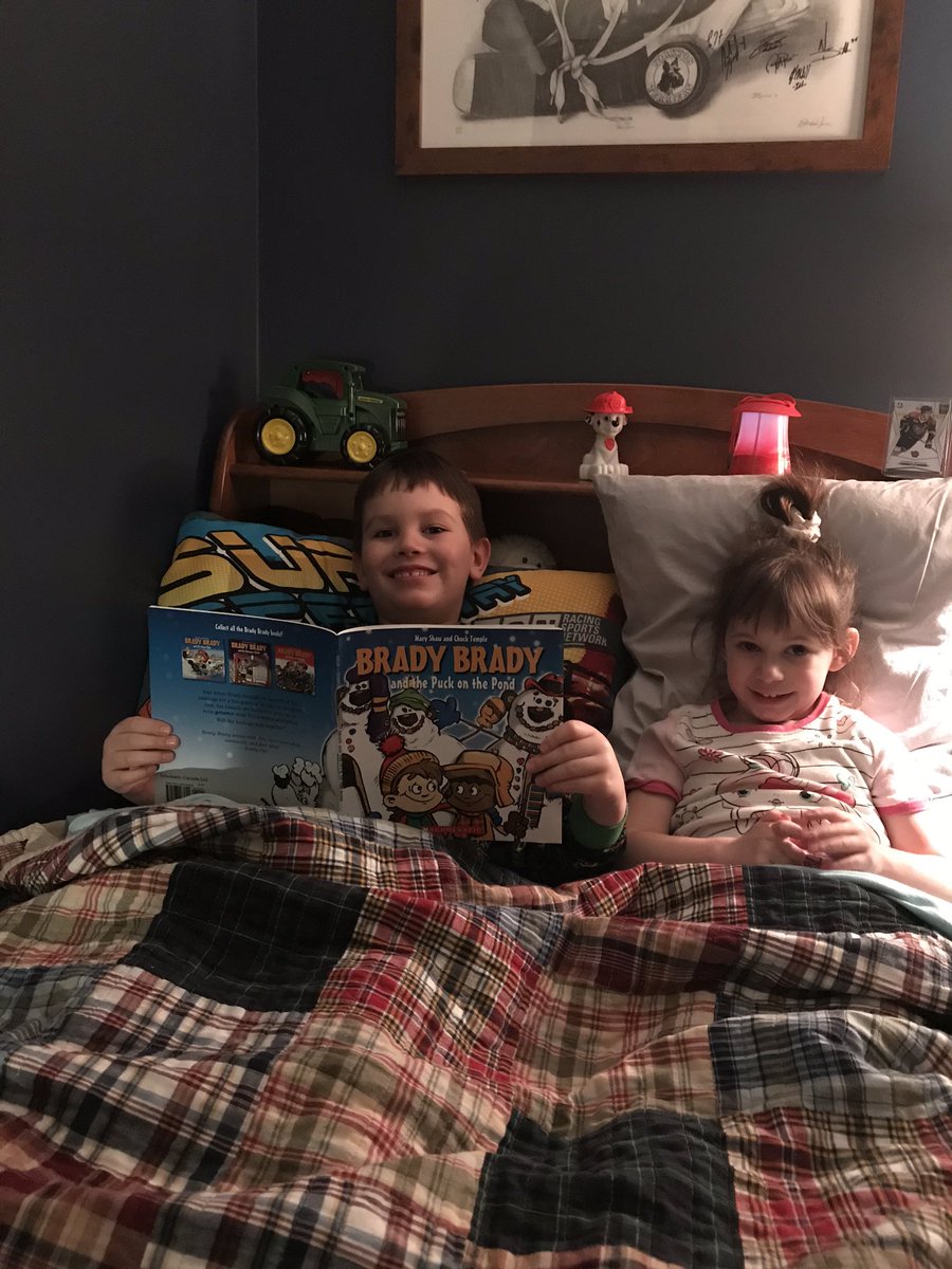 Ruffie21's tweet photo. @Brady_Brady kids enjoying Brady Brady book they received for Xmas https://t.co/I1l06St8fa