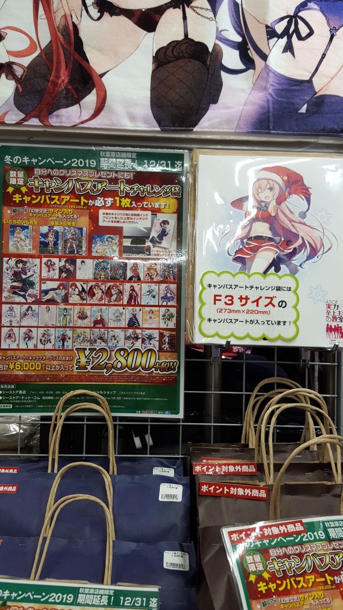 ジーストア総合 En Twitter アキバ 2f ジーストアアキバ店舗限定 期間限定12月31日まで あの人気商品をお得にゲット アクシアキャンバスアート 4 000 税 が必ず1枚 キャラクターグッズのおまけが入っています 合計 6 000 税込 以上が入って 2 800 税