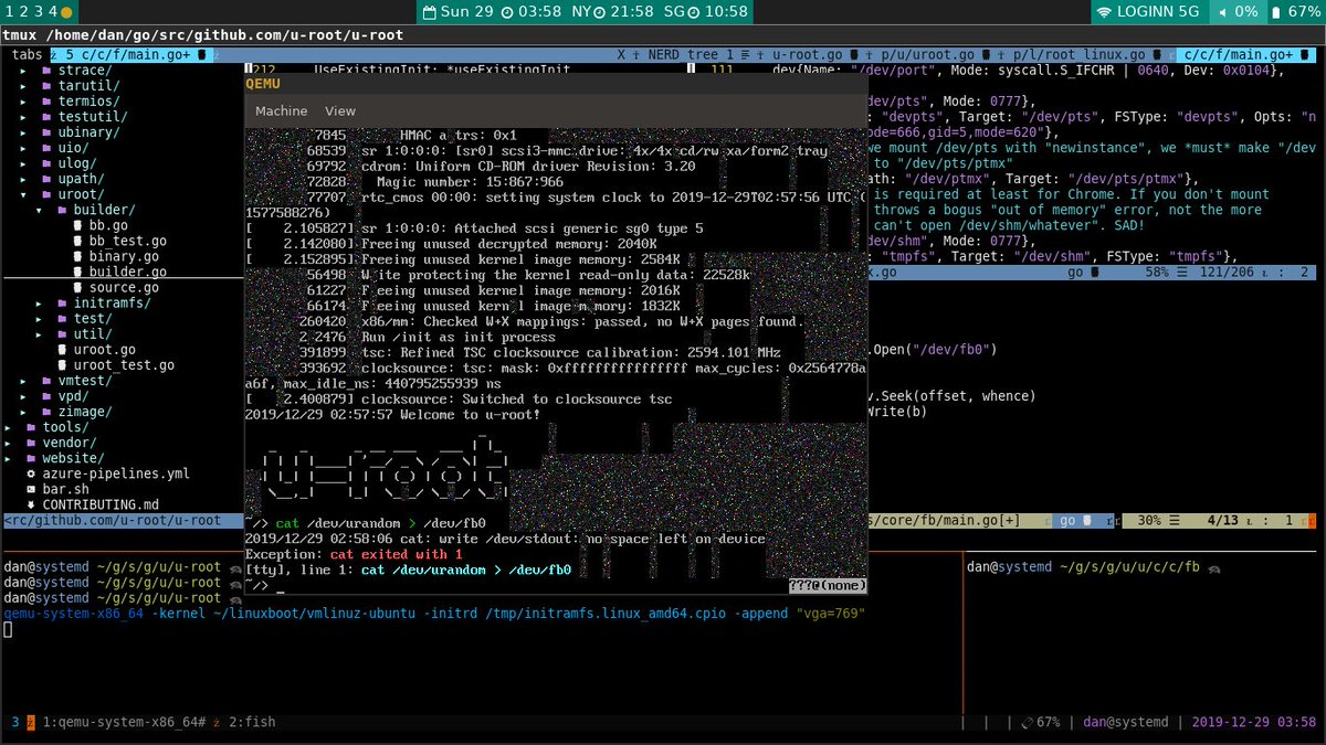 OrangeCMS's tweet image. It turns out that getting a #framebuffer device in #QEMU isn&apos;t *that* hard once you figured it out.