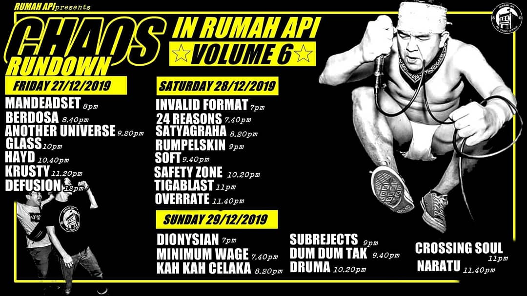 RumahApi2's tweet photo. Hari terakhir CIRA hari ini bersama #dynosian #minimumwage @KahKahCelaka #subrejects #druma #crossingsoul and @naratukd https://t.co/N0y7wYWEur