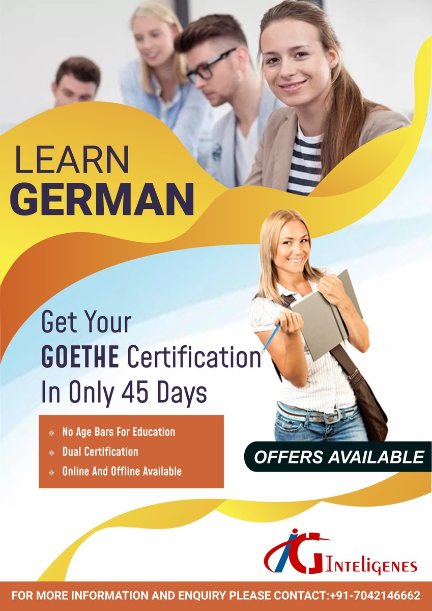 inteligeneit's tweet photo. Enroll for #German ##language #Classes in #Delhi. Learn to speak, read and write fluently in #German with the help of experienced tutors, listening practice modules. https://t.co/93hmKQ69K2