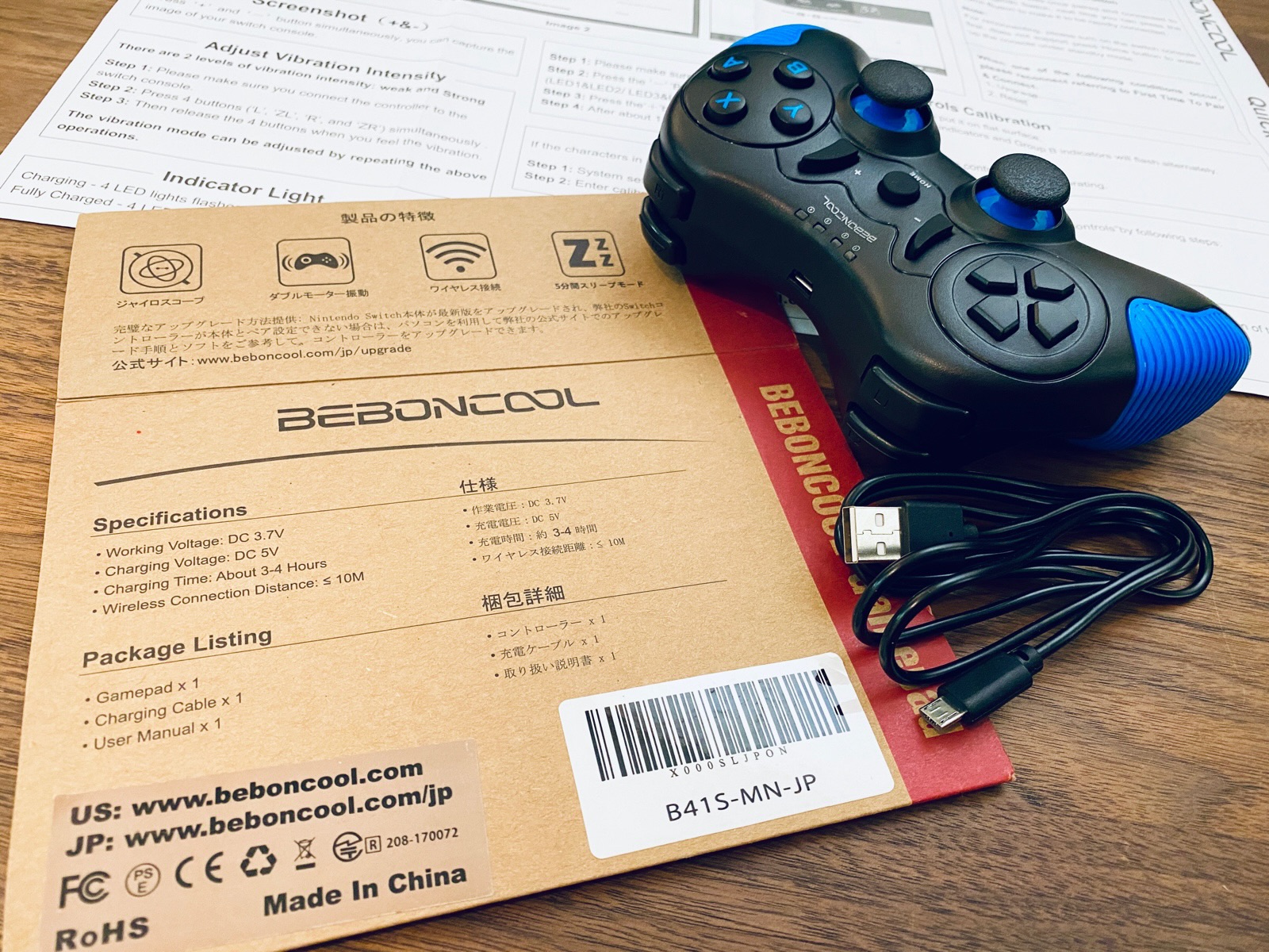 Ni Lab 説明書 電池は400mahで 満充電は2時間かかりますが 12時間以上を連続プレイ 先行版 Switch コントローラー Nintendo Switch用無線スイッチ コントローラー Hd振動 ジャイロセンサー搭載 Beboncool Bluetooth接続 任天堂スイッチ対応