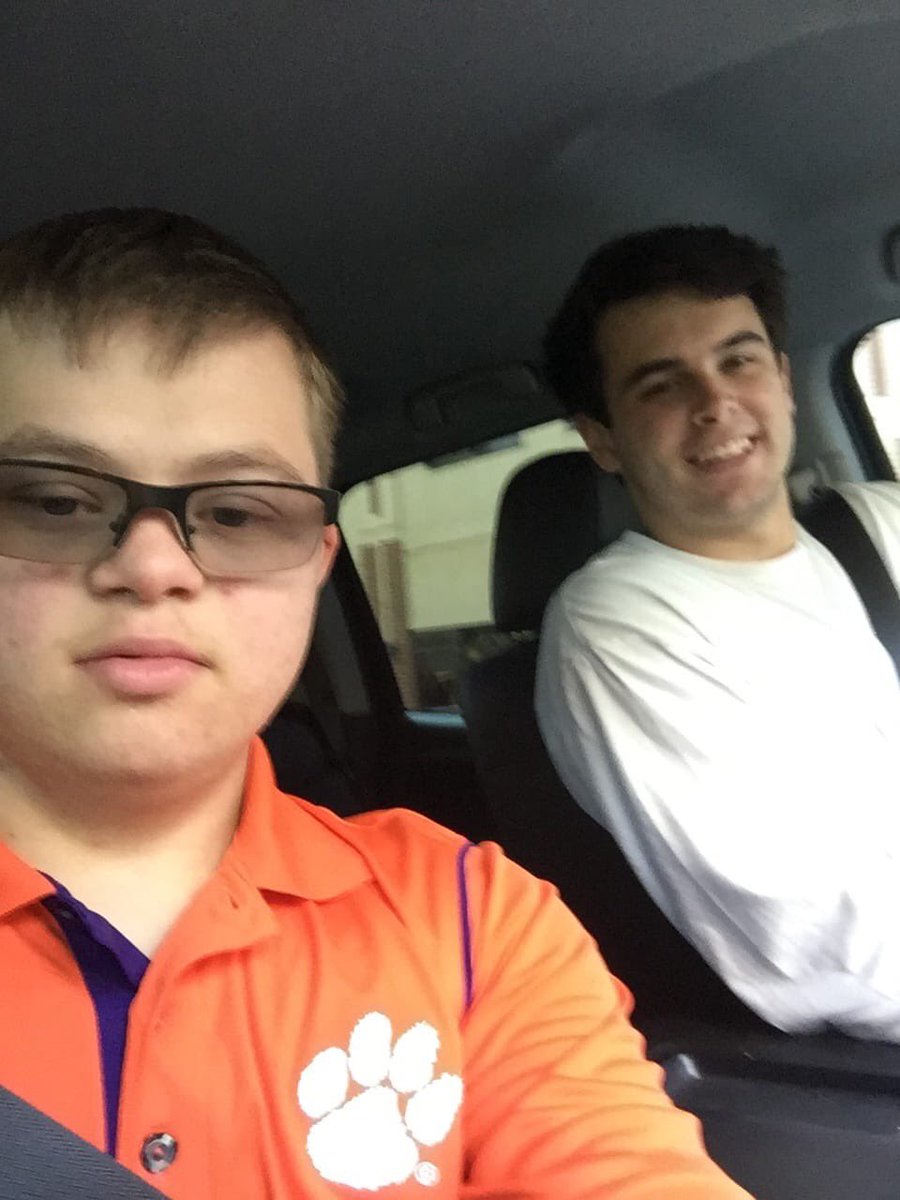 Amy_Lissa's tweet photo. If you wanna know what kind of guy Nolan Turner is, just know that he takes time out of his busy schedule to frequently hang out with my brother, @thejakepratt who attends the Clemson Life program. He’s a tremedous person and I couldn’t be happier for him! https://t.co/I2HH3V2ov4