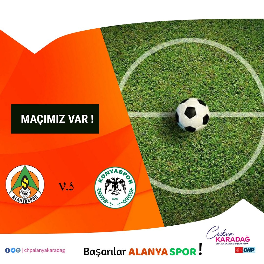 KaradagCHP's tweet photo. Şehrimizin takımı Alanyaspor'umuza başarılar dilerim! Her zaman yanınızdayız... https://t.co/y7kIDW2GHW
