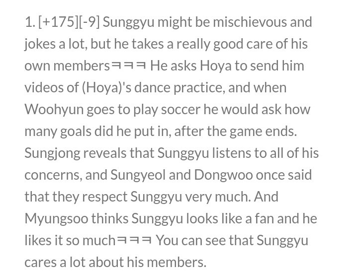LKimsQueen's tweet photo. Sunggyu being the best leader ㅠㅗㅠ He deserves all the love in the world 😭 https://t.co/wJc9dUadFc