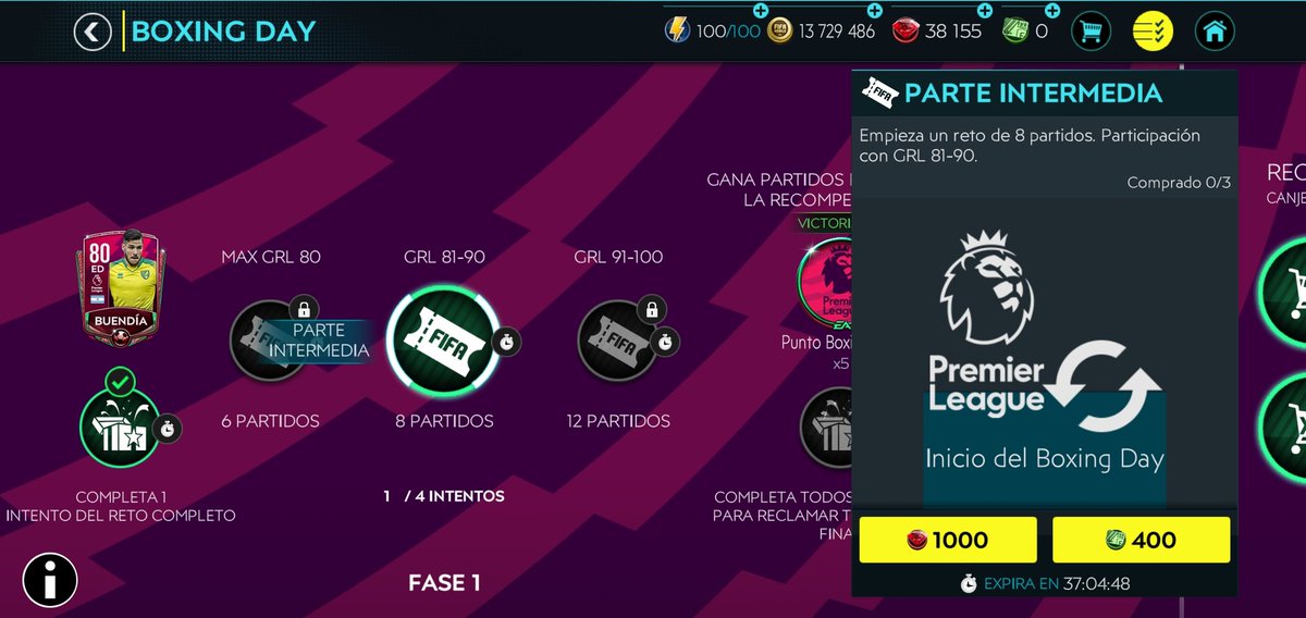 JohnnyPradoAK's tweet photo. @Fifa_Mobile_E solo he jugado el GRL 100, cuando montó el equipo GRL 90, me sale que tengo que gastar 1000 joyas... no lo entiendo,  me podrían explicar. https://t.co/c0tsQhsgrl