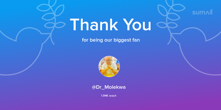 i_twisui's tweet photo. Our biggest fans this week: Dr_Molekwa. Thank you! via https://t.co/7m8KgNhDDl https://t.co/b8uckbMf7w