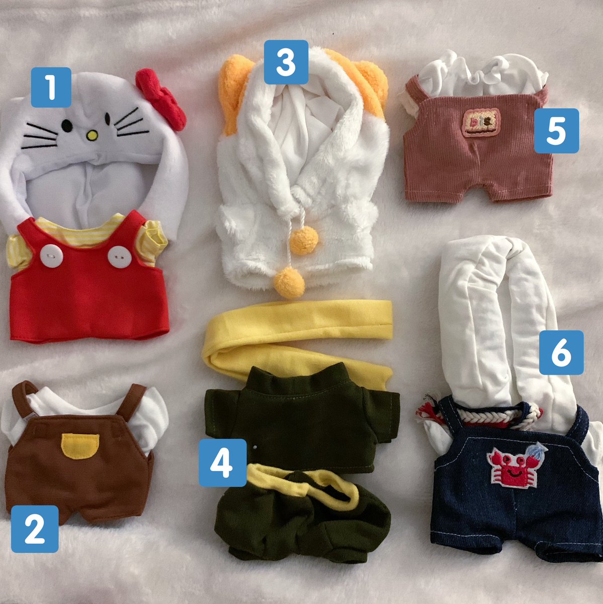 xiuuwu's tweet photo. < wts • sell • selling thread >
15cm/ 20 cm doll clothes
• variety of doll clothes for sale
• see next tweet for prices
• add $3.50 for shipping the US (flat rate)
• accepting PP/VE*NM0 (prefer VM)
• please screenshot and message me with what you want. https://t.co/m2hvlSiXkk
