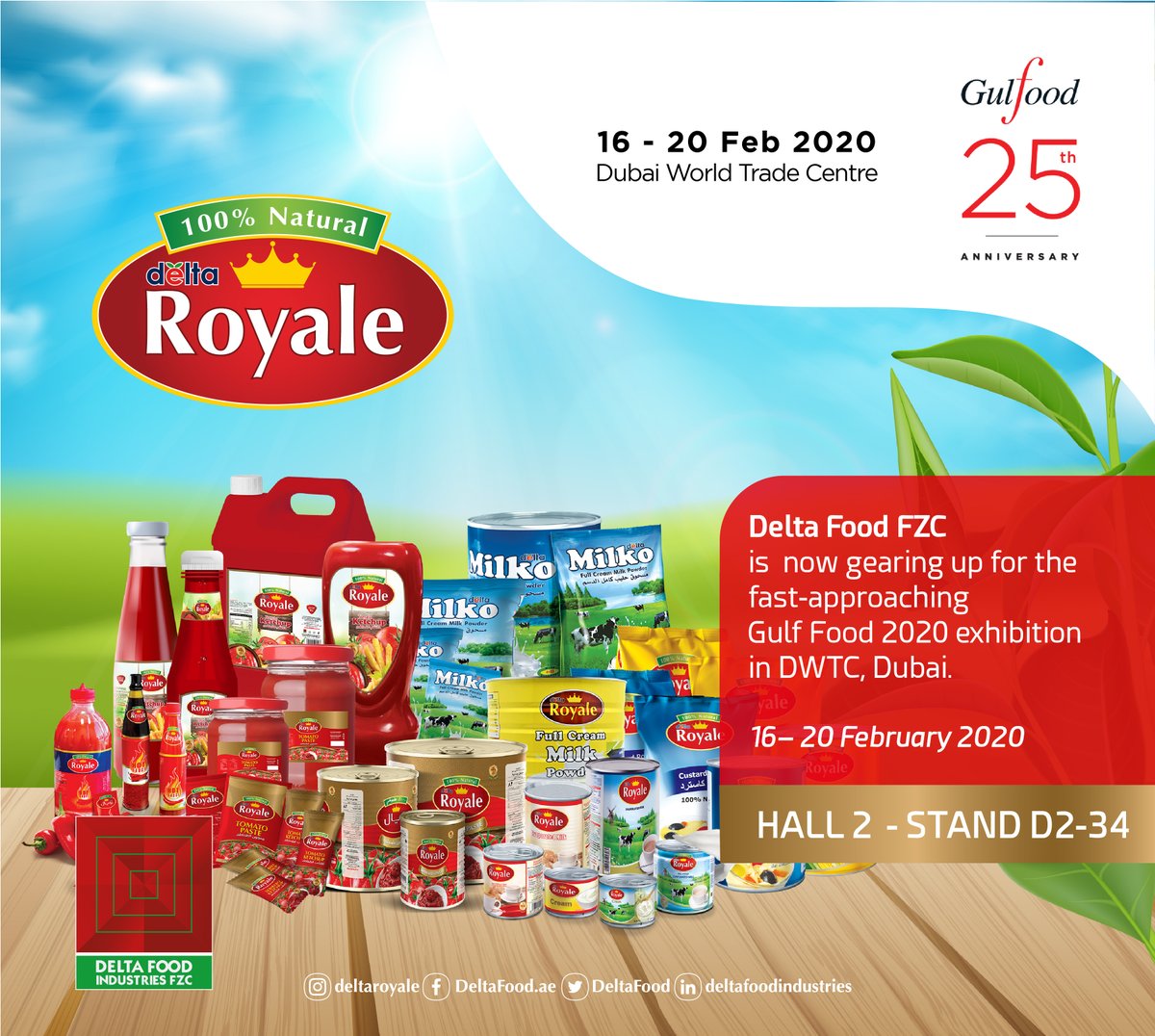 DeltaFood's tweet photo. Gulfood 2020 is just around the corner and Delta Food vowed that this time around, our customers, present and future will see a bigger and better manufacturing company.

Visit our stand: Hall 2 Stand: D2-34

#Gulfood2020 #madeinuae #dubaiexports #deltafood #foodmanufacturing https://t.co/uRwAv4zISK