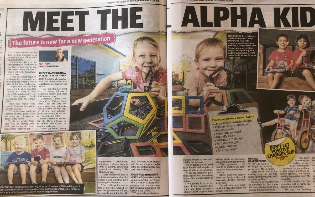AmazeEducation's tweet photo. #GenAlpha what’s in store? @lucyamaze comments on how @AmazeEducation is meeting their educational needs. Interesting @JSinnerton @couriermail article. @NigelHallett lovely photos of our Gaven centre and children. https://t.co/urBkkDQunq