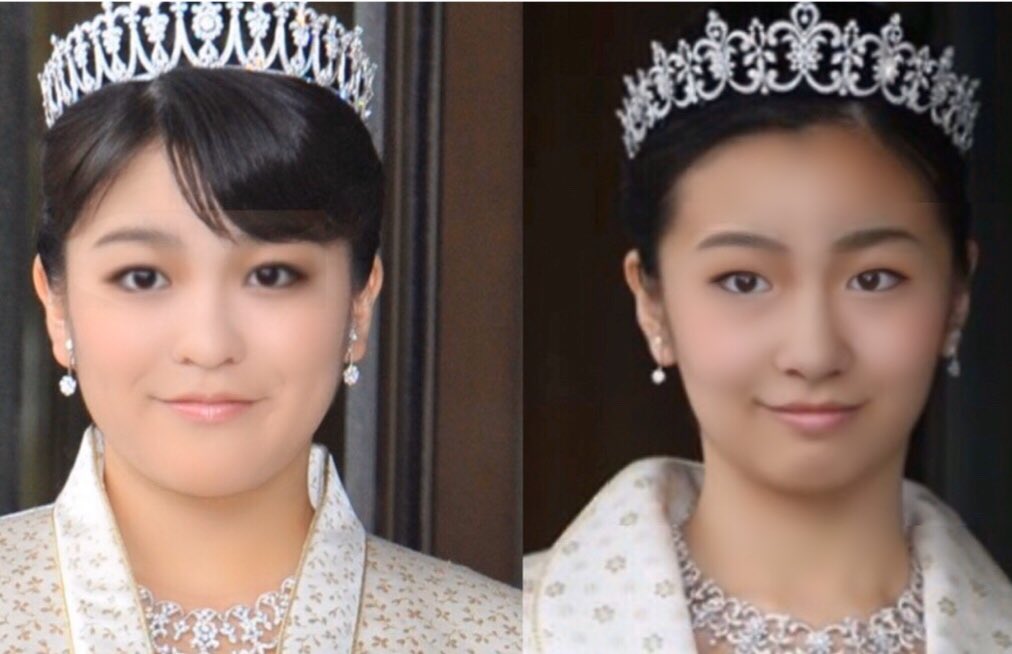 Twitter 上的 匿名のぞみ 大変不躾ながら 眞子さまと佳子さまの目を取り替えてみました また 眞子さまの輪郭を佳子さまに寄せてみました 佳子さまは無加工 それぞれ 肌の色の調整のため多少加工しています 考察は後ほど追記します T Co