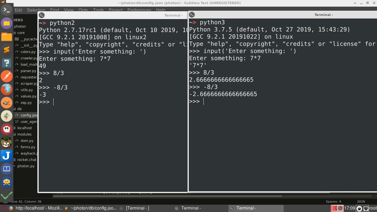 s0md3v's tweet image. Python 2 will officially retire on 1/1/2020.
So, why did they even create Python 3?
- Python 2 was developed before Unicode, it's Unicode support is wack.
- A str object in Python 2 can hold both textual & binary data, not cool.
- It's a mess on the fundamental level to fix 👇