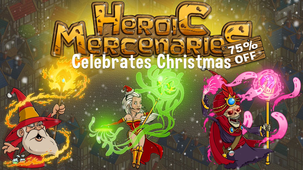 AzureFireGames's tweet image. Happy holidays, fellow wizards! ​

#HeroicMercenaries is currently in the #SteamWinterSale with 75% off!​

⚔️ Steam link : bit.ly/2Qtfblt

If you're looking for a fast paced #indiegame top down shooter #madewithunity, give it a try!