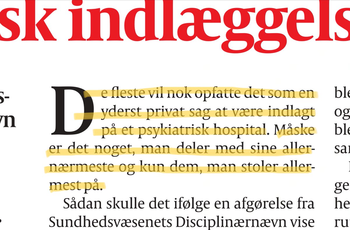frulykke's tweet photo. Kære dagens Politiken,
Er det virkelig dér vi er - efter år med antistigmakampagner? #psykiatri #sundpol #ENAFOS @politiken https://t.co/uvXj6QKdp3