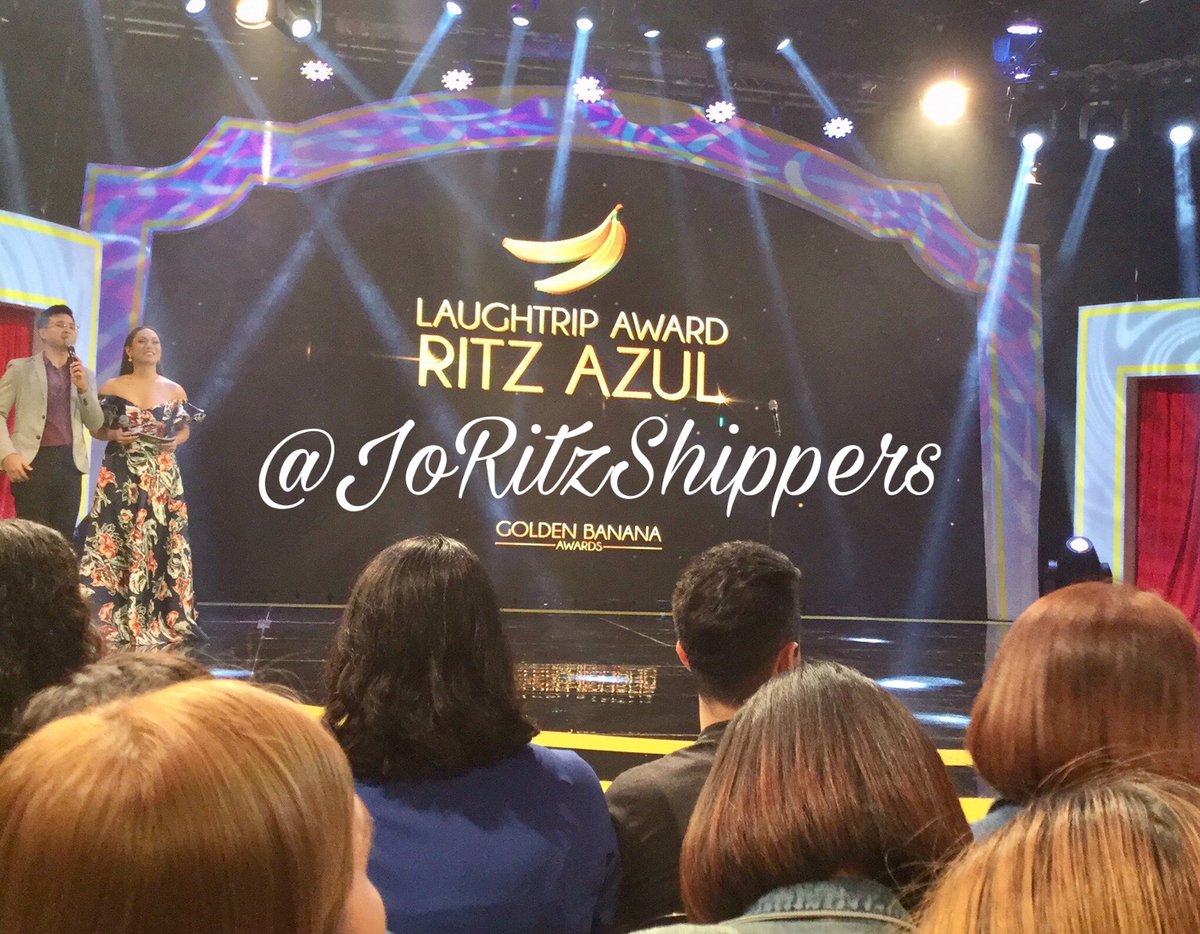 JoRitzShippers's tweet photo. LAUGHTRIP AWARD goes to @ritzazul πππ Thanks @bananasundae11 β¨ #BSAwardsNight https://t.co/r7sQqlP0MA