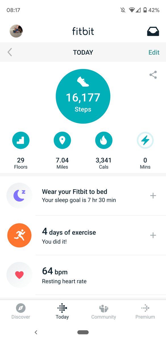 New issue  <a href="/FitbitSupport/">Fitbit Support</a> woke up to these amount of steps on app must have been a restless night