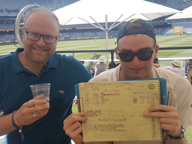 Found Stats Boy! Spent the afternoon together 😃
Welcome aboard to  the EFL Media team 2020 Corey. 
What a star, what a day and what a win by the Aussies! 
#foundstatsboy #Cricket