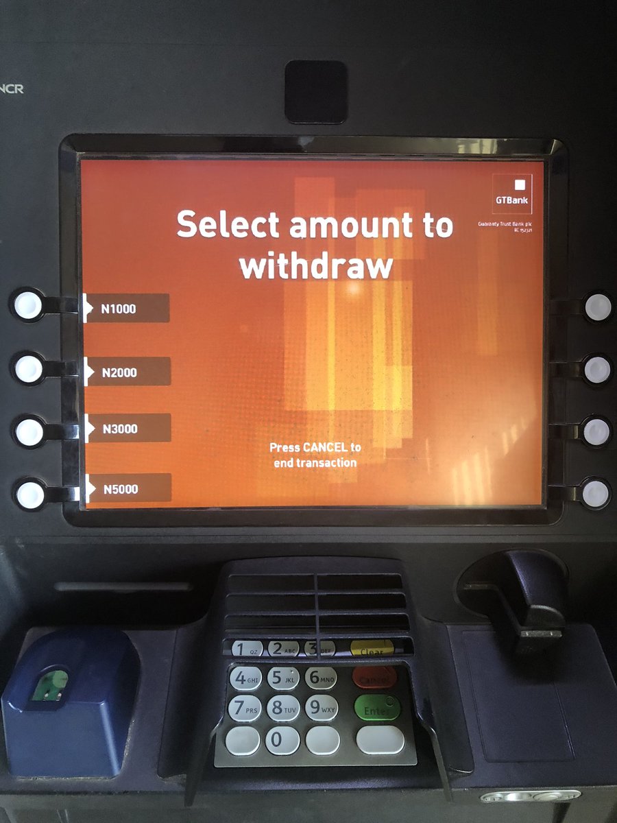 MrAfobaje's tweet photo. Lol @gtbank really? 

So the @cenbank reviewed the charges on ATM withdrawals and you  still figured out a way to exploit Nigerians even further. 

I can’t withdraw more than 5,000 at a single transaction. 

This is pathetic! https://t.co/07PXymCvft