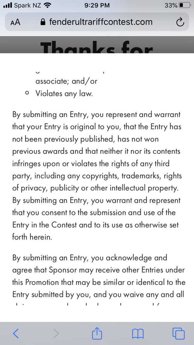 allthatmattis's tweet photo. @Fender Surely @Fender has to correct this - the winner is in breach of the rules https://t.co/o88KK8zcMt