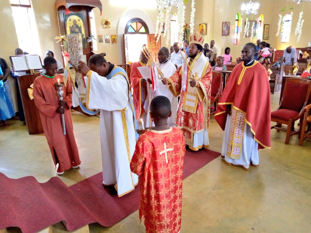 Orthodox_ug's tweet photo. His Grace Bishop Silvester of Gulu and Eastern Uganda, with the blessings of Metropolitan Jonah, has today presided over #HolyLiturgy at Saint Nicholas Orthodox Cathedral - Namungoona. #liveorthodox #Orthodox https://t.co/nAPgrBlA13