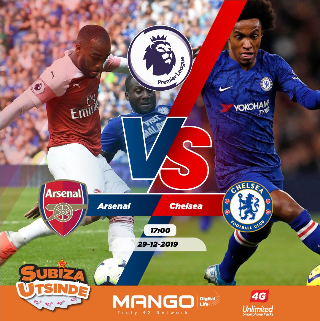 Mango4G's tweet photo. #Predict & #Win this #HolidaySeason Win various prizes from #MangoTelecom by predicting the winning team between #Arsenal & #Chelsea in the #premierleague. Share, like & comment. Post with the most likes will win with #mango.
#IyatseNaMango #PremierLeague2019 #4G #FestiveSeason https://t.co/YOYobKT7ds