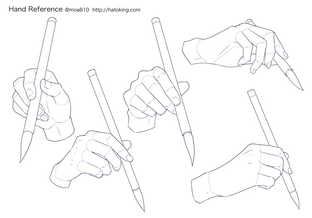 Moa お知らせ トレスokな手のイラスト資料集に ペンを持つ 左手 握り拳2 を追加しました T Co wjw0jtjn