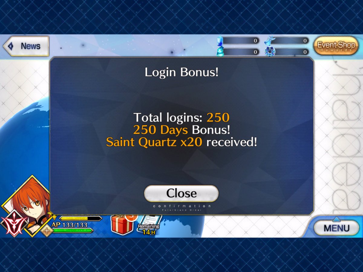 I messed up my login streak AGAIN BUT HAPPY 250 DAYS