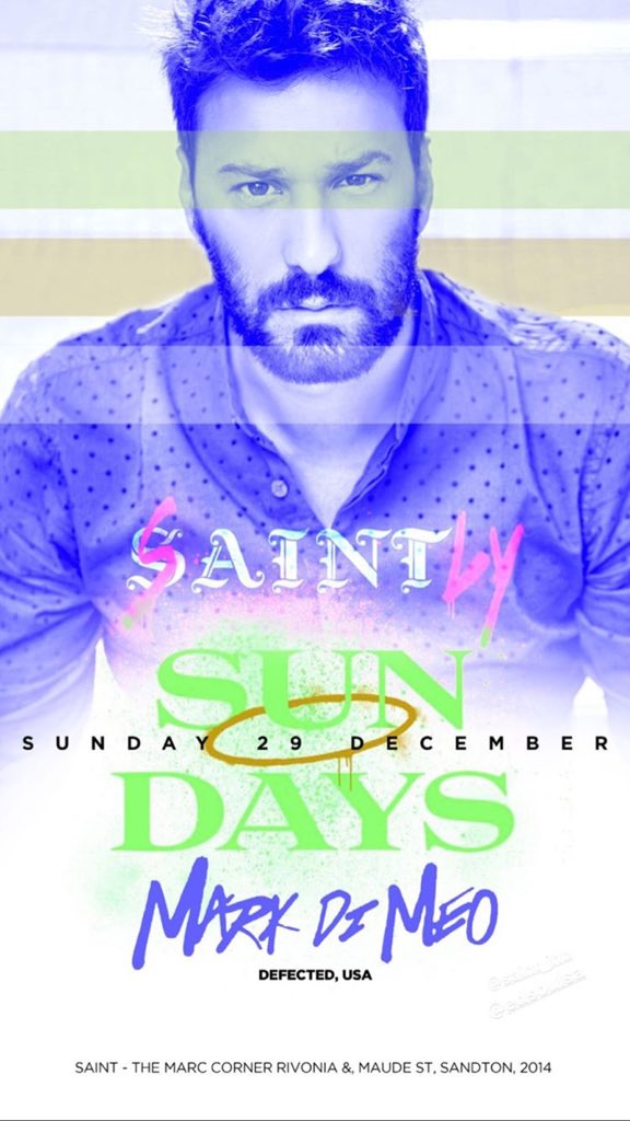 Miss Ducasse (@karabo_ducasse) on Twitter photo The beautiful art of this Sunday: food and music at Saintly Sundays. I’m on the decks from 3pm-7pm and <a href="/markdimeo/">Mark Di Meo</a> LA based deejay and producer and a member of the Defected family is our guest. See you later 🎧❤️🥂 The beautiful art of this Sunday: food and music at Saintly Sundays. I’m on the decks from 3pm-7pm and <a href="/markdimeo/">Mark Di Meo</a> LA based deejay and producer and a member of the Defected family is our guest. See you later 🎧❤️🥂