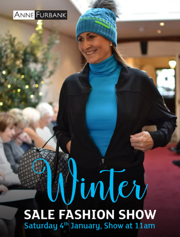 Winter Sale Fashion Show - Saturday 4th January, 11am. Everything on the catwalk is half price. Call 01480 811333 to book a seat #fashionshowinspo #annefurbank