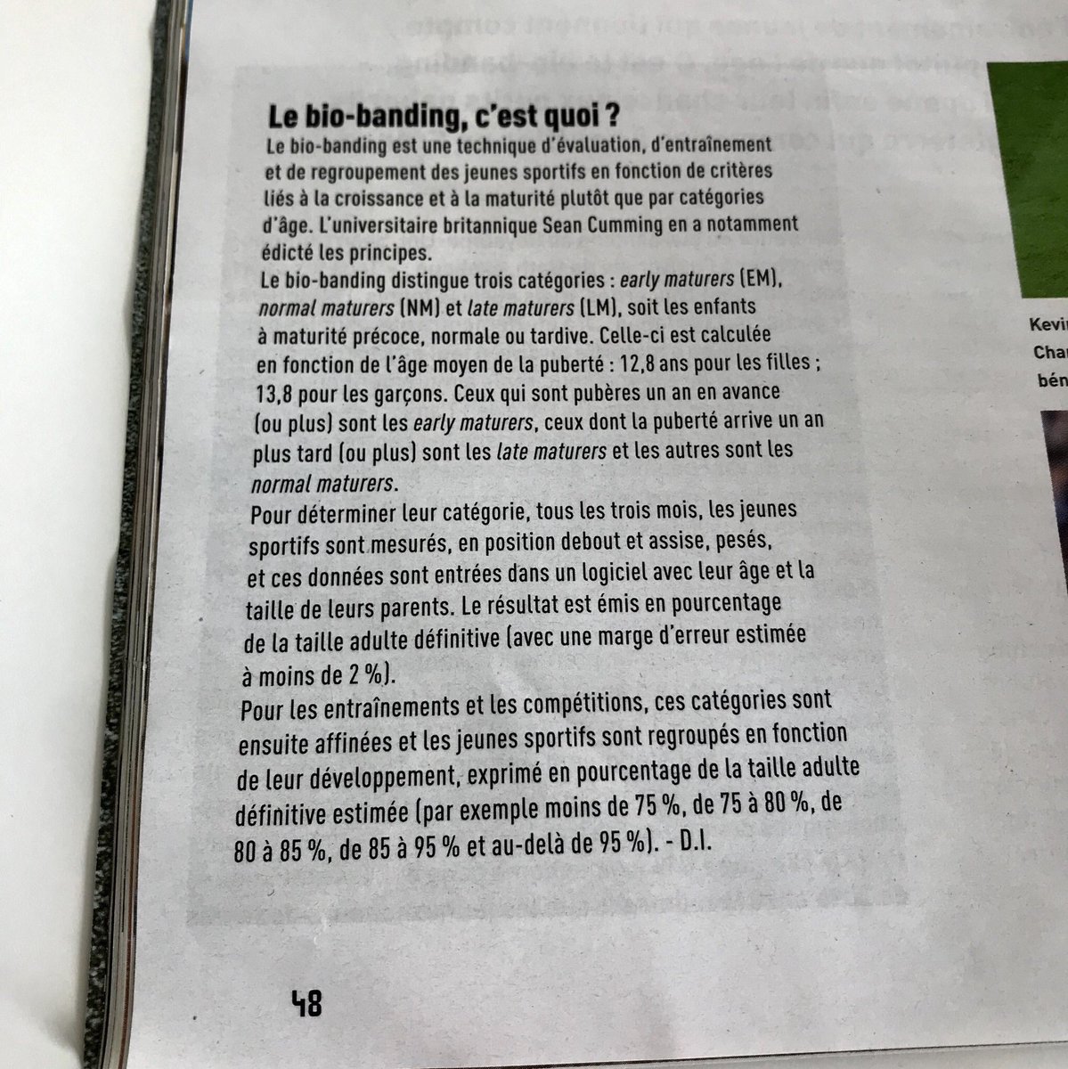 RemDenjean's tweet image. 💬 « Faites attention au plus petit. Dans 5 ans, ce sera peut-être lui le meilleur »

En octobre, @lemaglequipe réalisait un reportage sur le #BioBanding, dispositif qui permet d’adapter les protocoles d’entraînement en fonction de la maturité physique des jeunes 👍