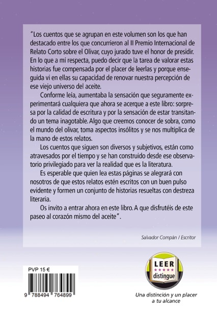 Uno de los mejores regalos que se puede hacer en las fiestas navideñas es un buen libro. Y desde <a href="/masqcuentos/">Masquecuentos</a> os recomendamos el último que hemos editado, "Esencia de Olivo", q podéis comprar por 15€ en libermangrupoeditorial.es/producto/esenc… o en info@masquecuentos.es. ¡Gracias por colaborar!