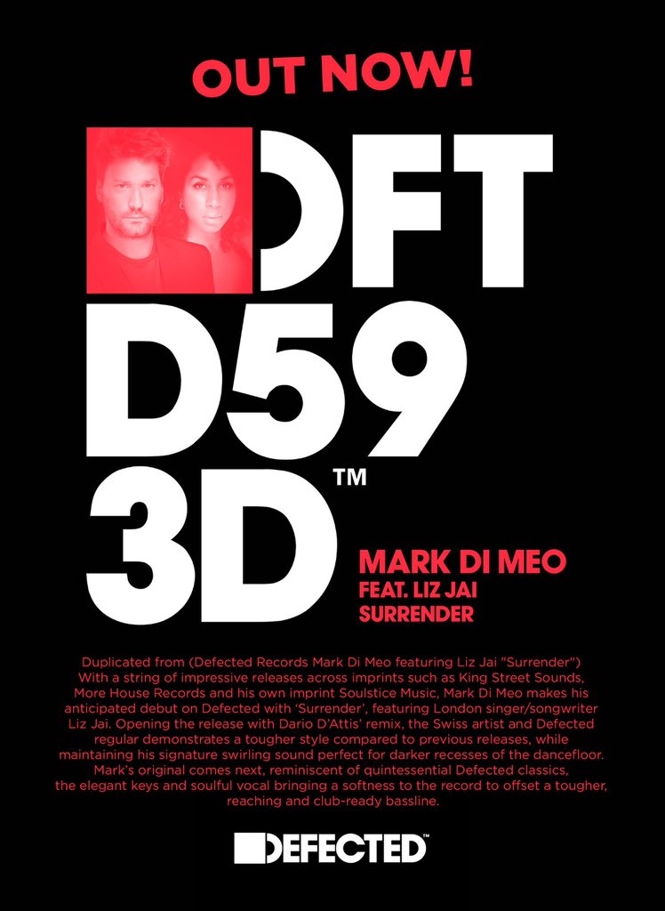 My single ‘Surrender’ feat. <a href="/lizjaimusic/">Liz Jai</a> OUT NOW on @defectedrecords ⚡️