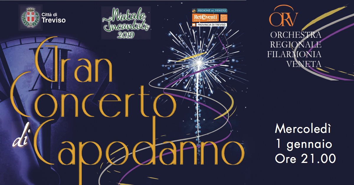 #1gennaio #2020, ore 21.00, al #TeatroMarioDelMonaco di #Treviso il tradizionale 🎶 Gran #Concerto di #Capodanno a cura dell’Orchestra Regionale Filarmonia Veneta
L’incasso sarà devoluto a favore della Casa Rifugio per donne vittime di violenza di Treviso.
Info ☎️ 0422 540480