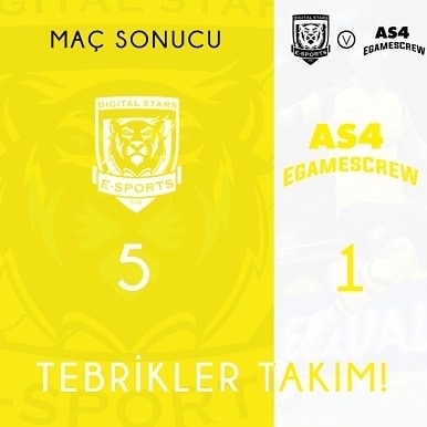 DigiStarsEspor's tweet photo. Geçen hafta ki @proeliteleague ertelenen maçlarından aldığımız sonuçlar haftayı güzel kapatıyoruz derbi galibiyeti için tüm takımımızı tebrik ediyoruz 🖤💛🔥 https://t.co/2XyOHsj89c