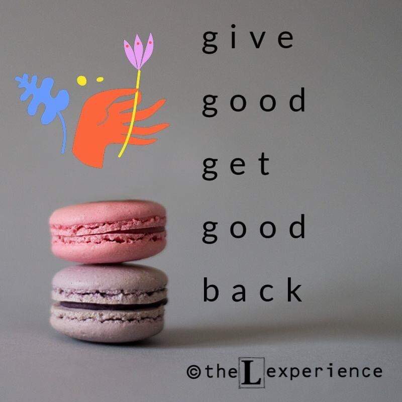 Give good, get good, it’s all good!

#givegood
#goodvibes
#goodvibesonly 
#spreadgoodvibes 
#itsallgood
#positivevibes 
#positivevibesonly 
#lovingtheexperience
#theLexperience