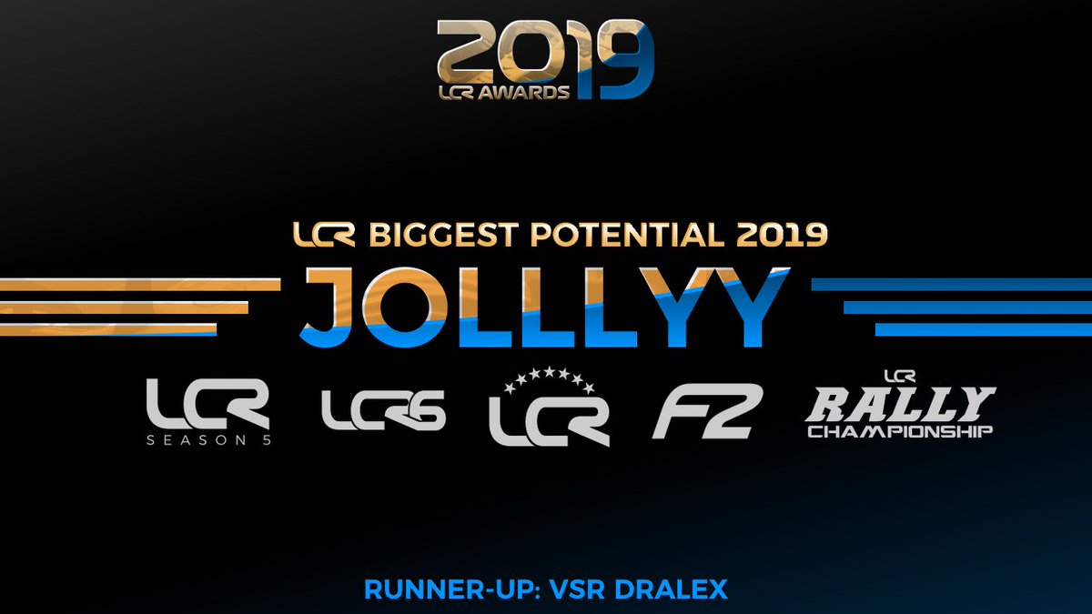 LegacyChRacing's tweet photo. #LCR2019 BIGGEST POTENTIAL:
⭐ @OJolly_ 🏆
An electrifying run in #LCR7 as well as a bevy of successes in other leagues show a clear indicator that Jolllyy is one to keep an eye on!
Can he and runner-up @VSR_Dralex continue this momentum in 2020? 🤔 https://t.co/kcJuYB53LK