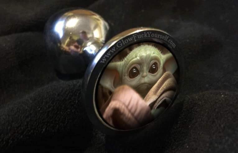 Because of course baby Yoda and butt plugs need to meet. 😂😂