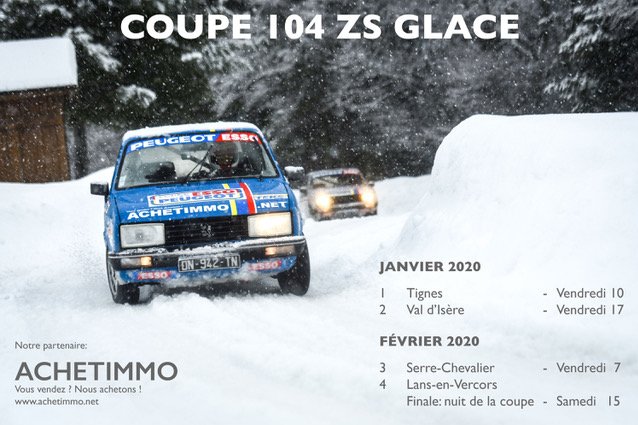gaetandemoulin's tweet photo. Rendez vous à @TignesOfficiel le 10 janvier pour la 1ère épreuve de la coupe #104ZS glace @PeugeotFR @AVPCD @Peugeot104zs #AutoRevival #WeLoveIce https://t.co/du9ejADMDS