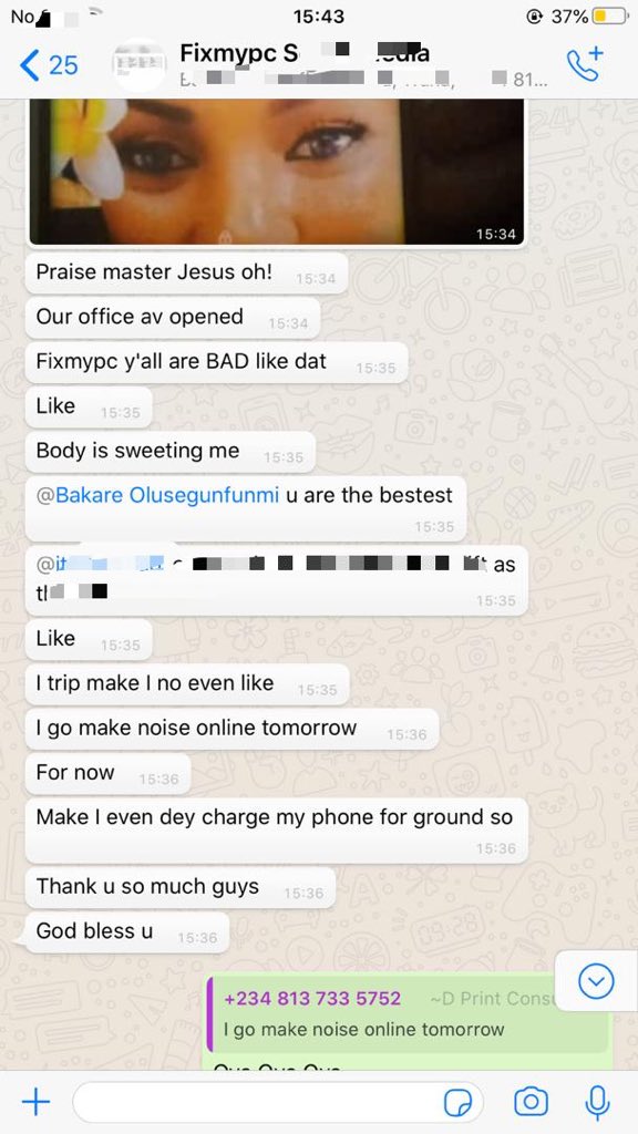 fixmypcng's tweet photo. #TestimonialSunday
Pic 1: Customer lodging a complaint of a spoilt charging port of a Samsung Galaxy s7 Edge.
Pic 2: Customer praising our team of engineers on a work well done. Total and complete pickup, diagnosis and fix done in under 24 hours.
If it’s Electronic, #WECANFIXIT! https://t.co/HecVbK6s01