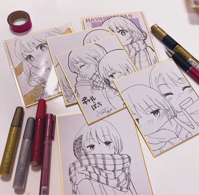 明日持っていく色紙です????✨✨ 