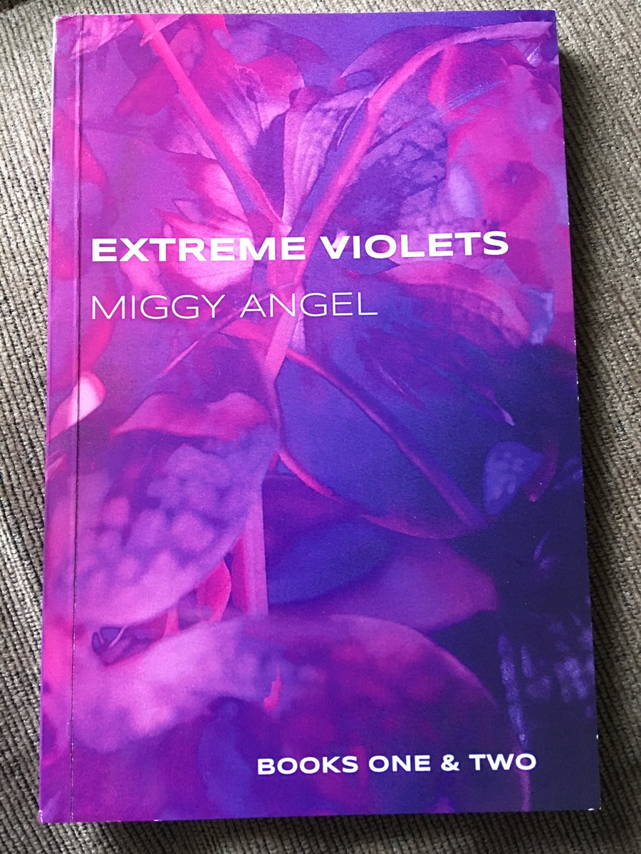 In Extreme Violets,  @miggyangelpoet’s visionary autobiography, spirit and matter inhabit the same space, a nocturnal cityscape graffitied with the blood of the poet. The poems are raw, unguarded, disquietingly beautiful.