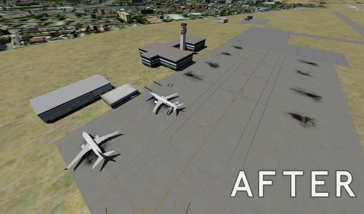 simatron_dan's tweet photo. I bought @RexChapman Worldwide Airports HD as a Christmas treat as I like to fly around Africa but the airports are default and look crap. "Transform over 24000+ airports instantly". I'm a tad disappointed. ☹️ This is Addis Ababa in Ethiopia. https://t.co/nA6grV43BA