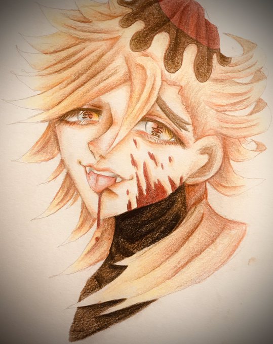 ゑらーさんがTwitterに投稿した童磨(鬼滅の刃)のイラスト。