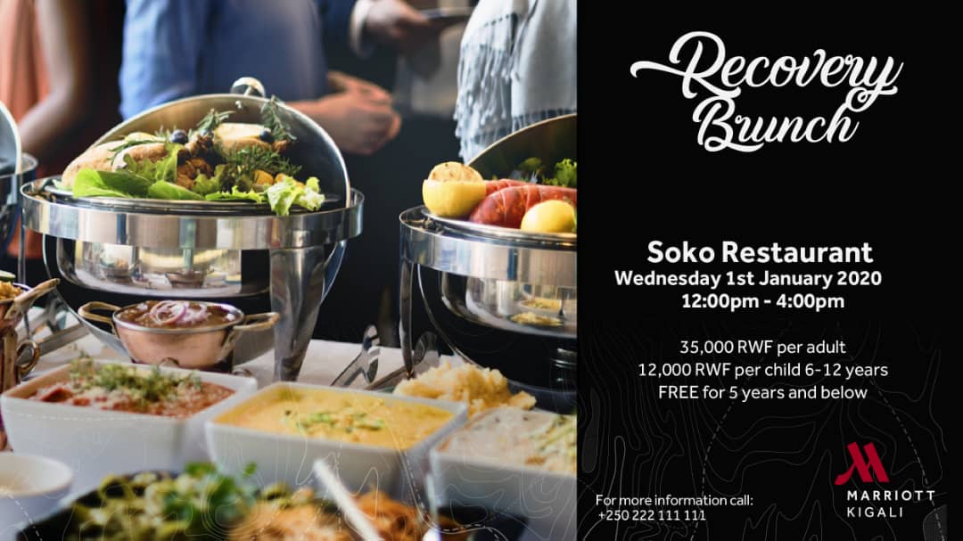 KigaliMarriott's tweet photo. #Recoverybrunch on #Newyear's Day- the best atmosphere to continue ringing in the New Year in #Kigali! We'll be fully stocked with good music, savory eats & all sorts of drinks so you can refuel & keep the party going the day after your big night out.
#RwoT #KigaliMarriott #My250 https://t.co/1Ncw0aBKkP
