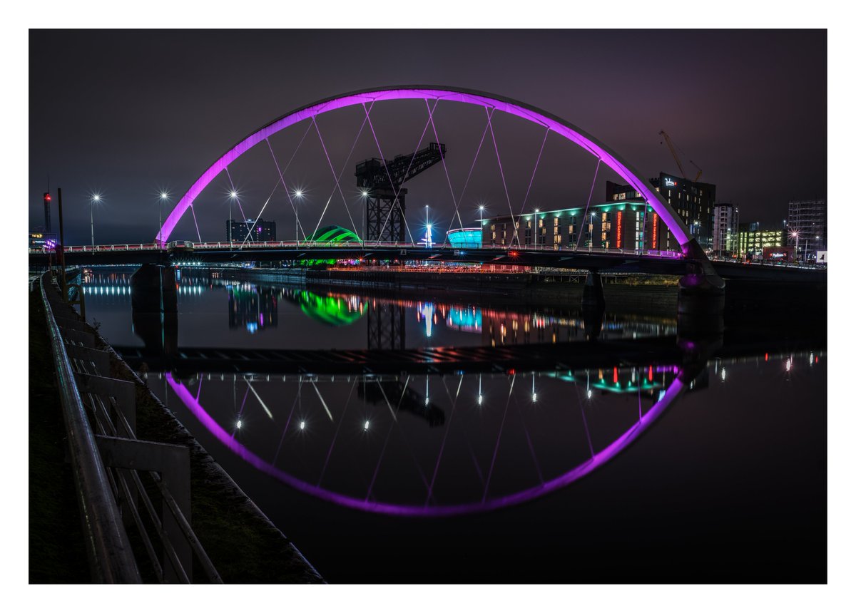 the clyde arc at night #visitscotland  #Scotland #ScotlandIsNow #clydearc #squintybridge